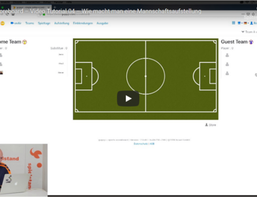 guppyi scoreboard – Video Tutorial 04 – How to do a team lineup