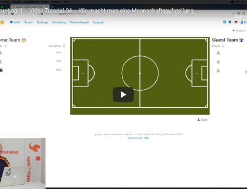 guppyi scoreboard – Video Tutorial 04 – Wie macht man eine Mannschaftsaufstellung