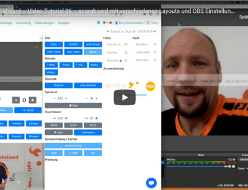 guppyi scoreboard – Video Tutorial 06 – scoreboard mit verschiedenen Layouts und OBS Einstellungen