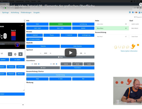 guppyi scoreboard – Video Tutorial 08 – Elements of the graphical user interface