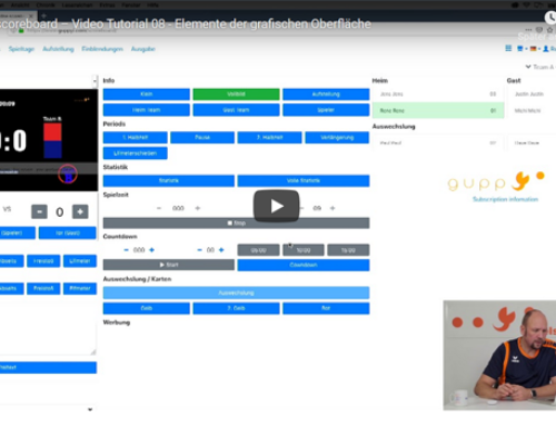 guppyi scoreboard – Video Tutorial 08 – Elemente der grafischen Oberfläche