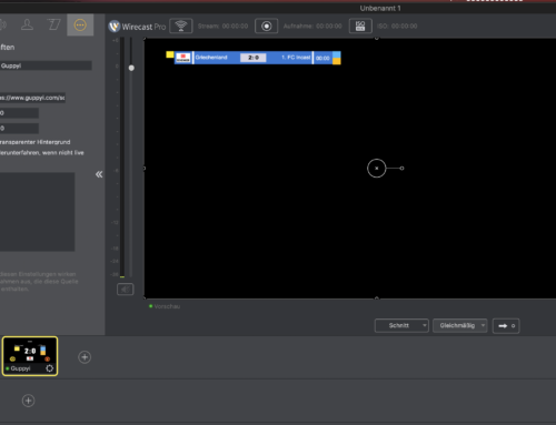Anleitung wie man guppyi scoreboard mit wirecast nutzt