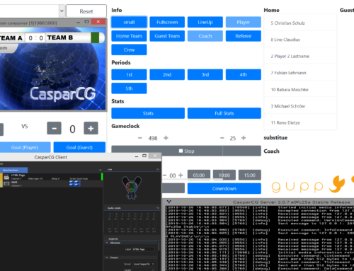 guppyi scoreboard GUI and CasparCG