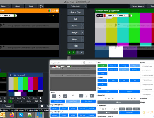 guppyi scoreboard GUI for vMIX Live Video Streaming Software